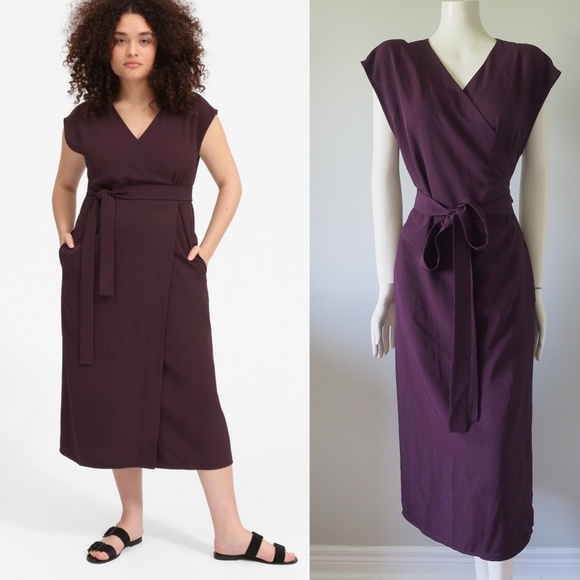 Everlane | Dresses | Everlane Japanese Goweave Short Sleeve Wrap Dress |  Poshmark